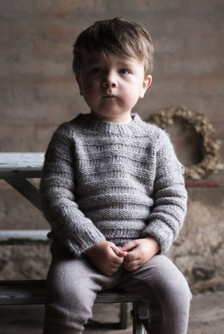 Basis Baby Sweater i Snefnug (169)